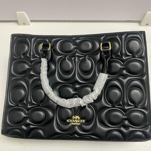 Coach Black Embossed Tote